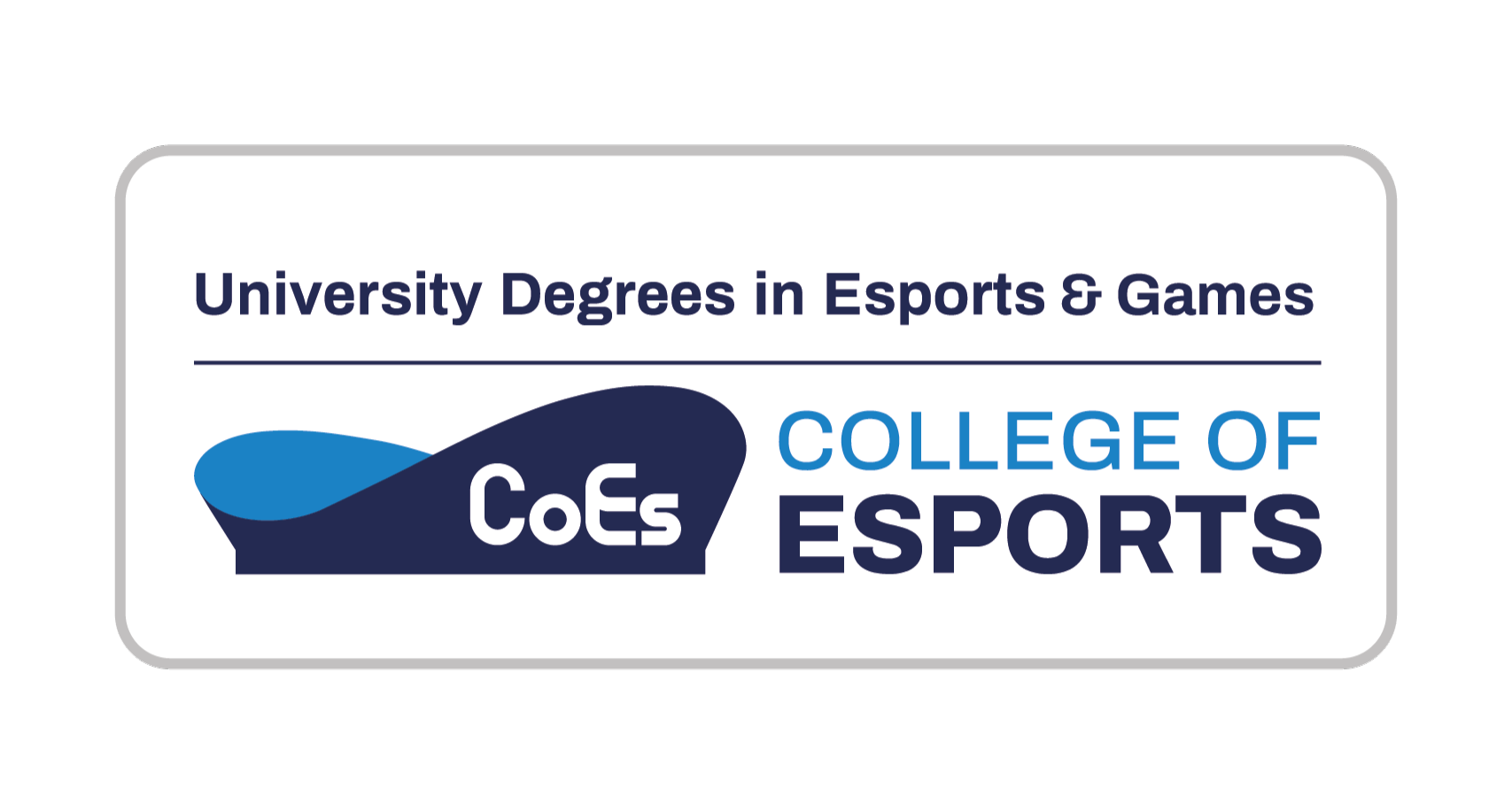 College of Esports Logo Landscape in frame